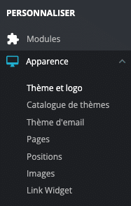 menu logo prestashop