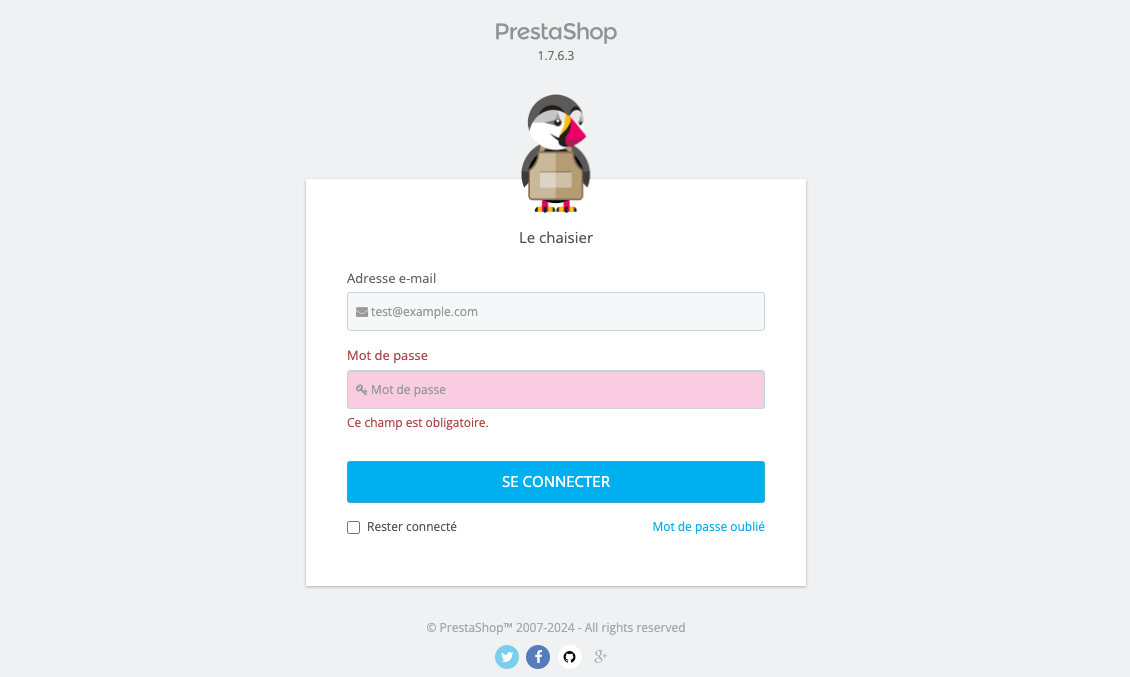 prestashop admin